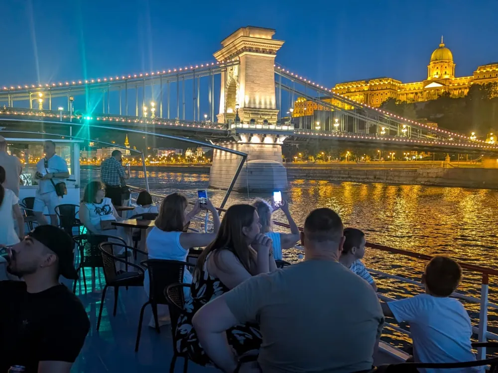 Chain Bridge by night